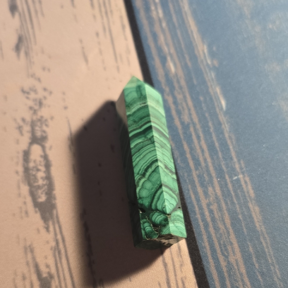 Green Malachite Crystal Tower